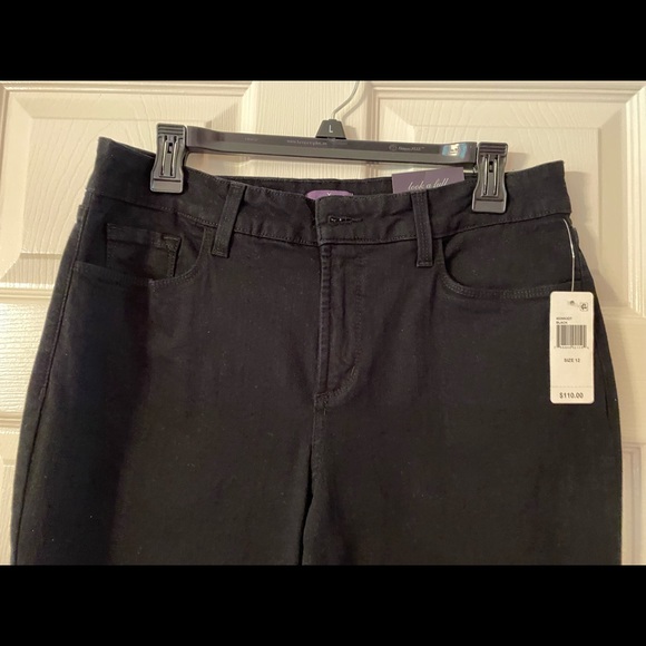 NYDJ Black sz 12 Skinny Jeans New With Tags